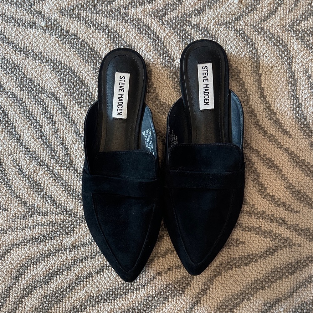 Steve Madden Black Women's Mules